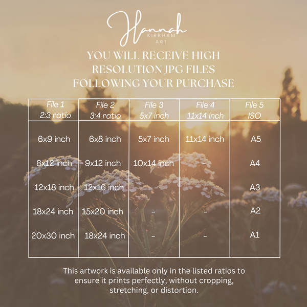 Garden Bliss – Digital Gouache Print, Floral Wall Art